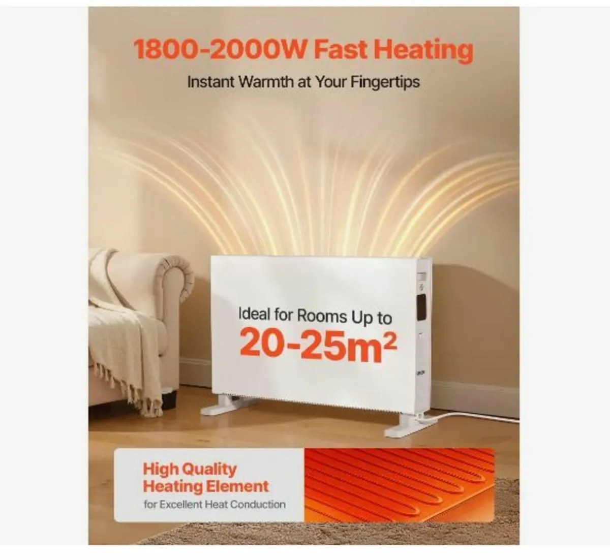 Convection Panel Heater, 2000W - Image 2