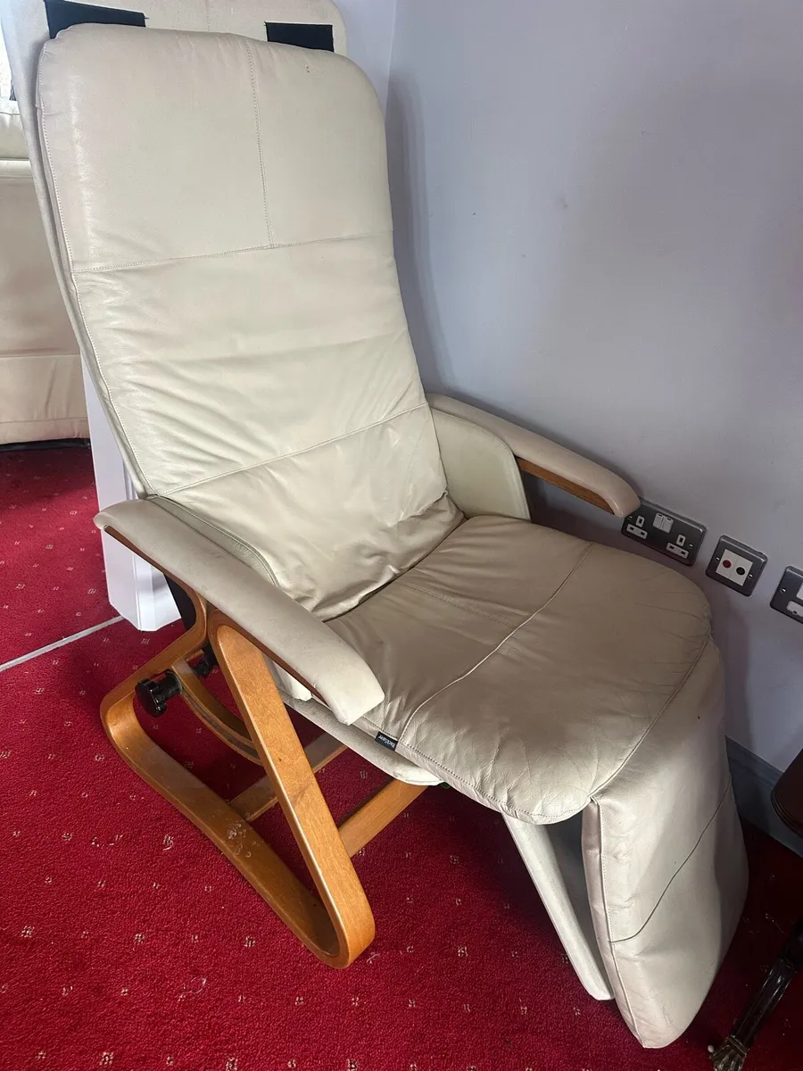 Leather couch and chair - Image 1