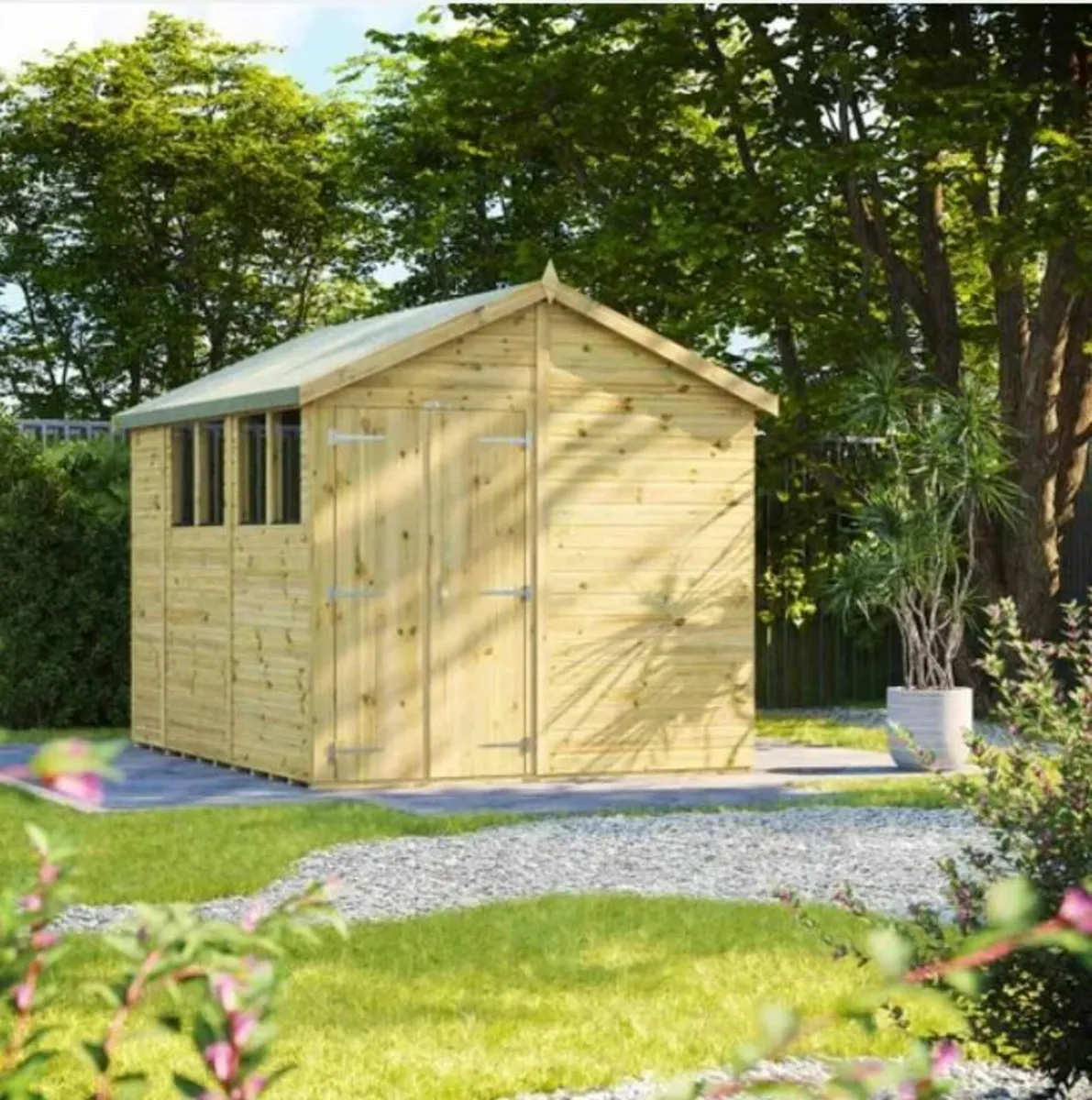 🌟 8x10 Premium Pressure Treated Timber Apex Shed - Image 1
