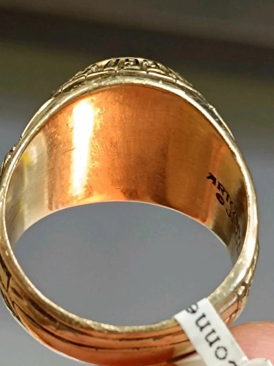 10k Filled Back Vintage American College Ring - Image 2