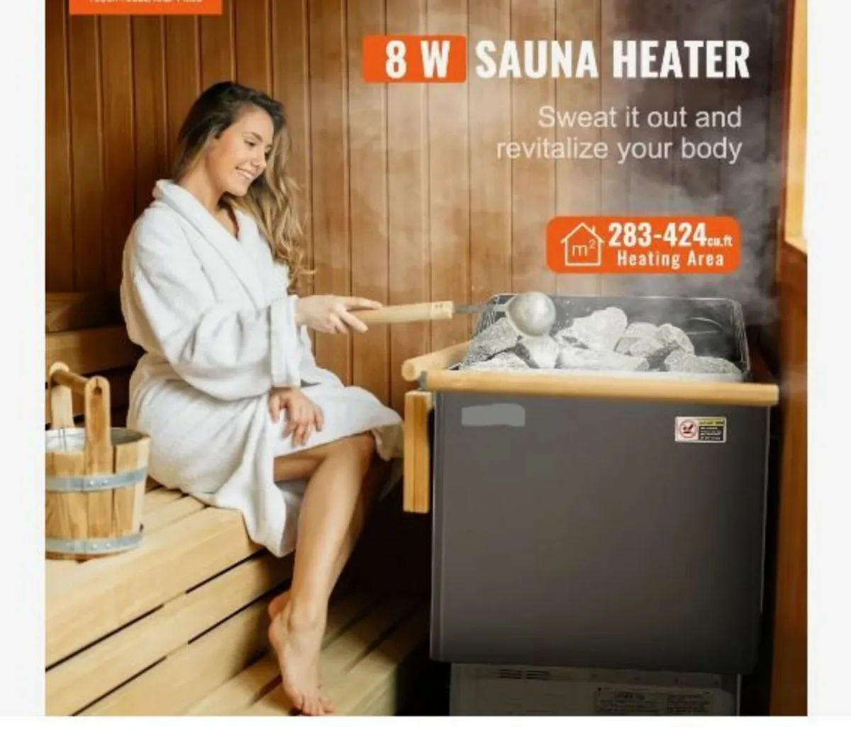 Sauna Heater, 8KW Electric Sauna Stove - Image 2