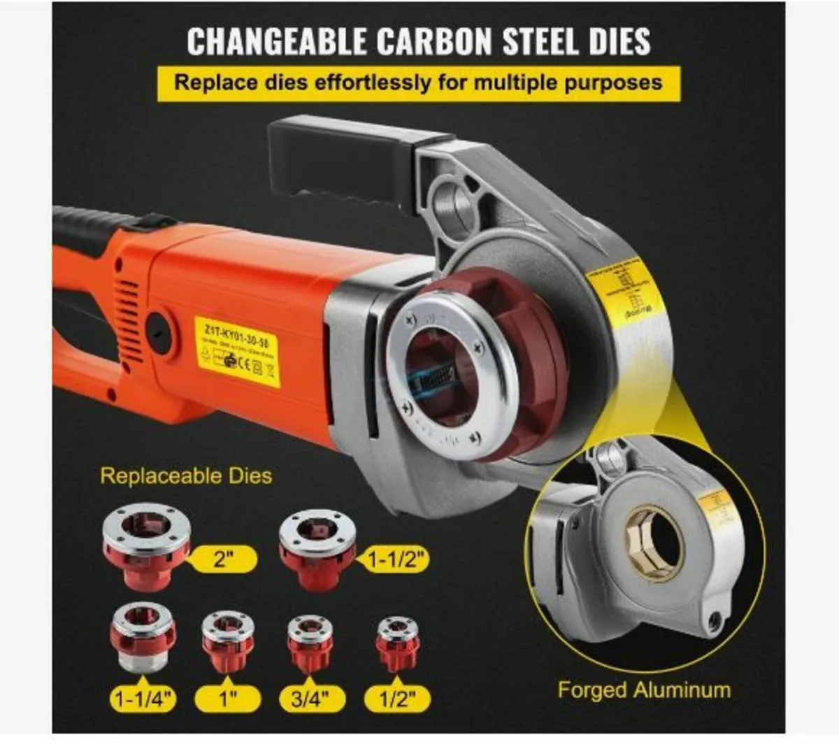 Electric Pipe Threader, 2300W Pipe - Image 2