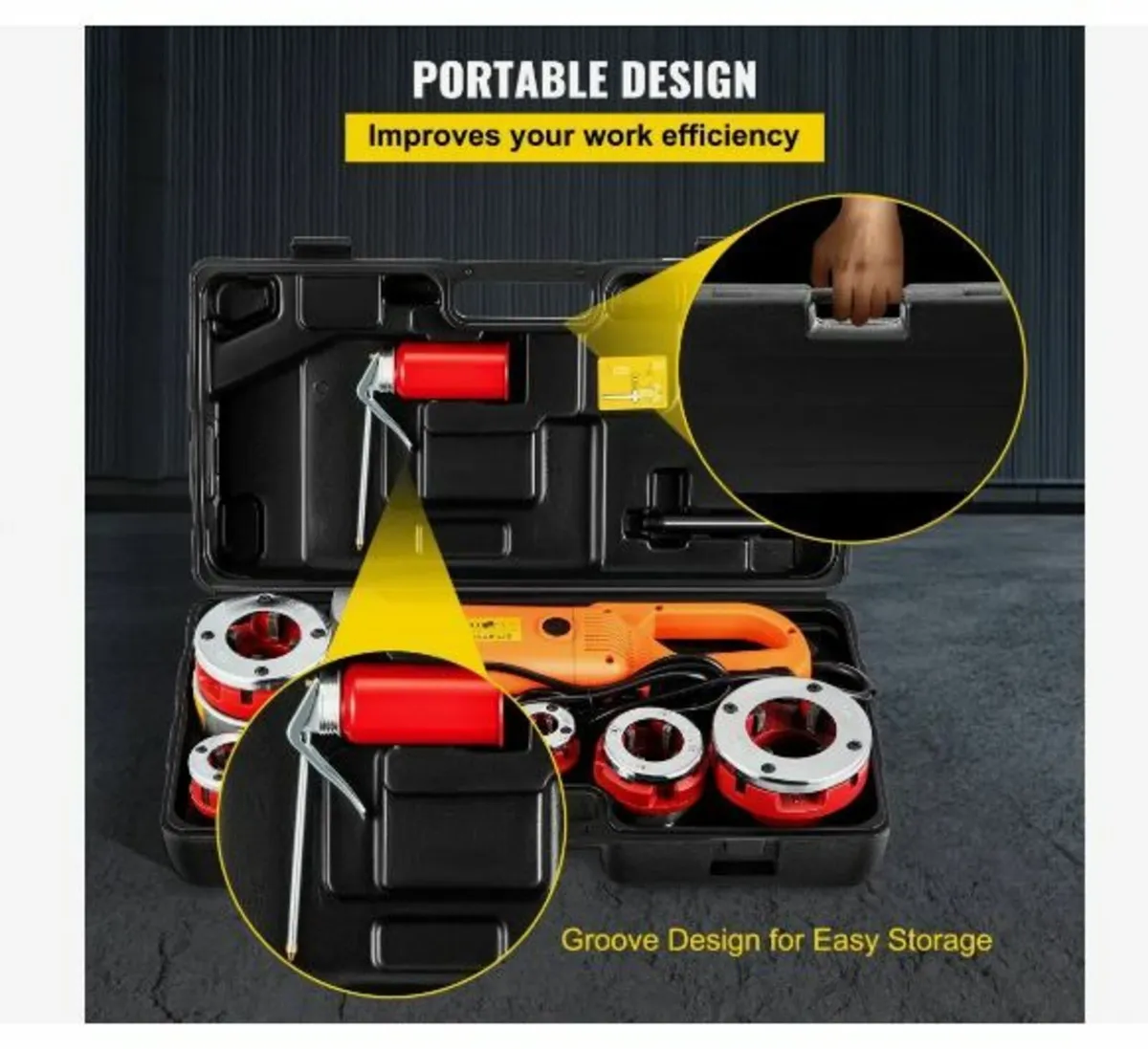 Electric Pipe Threader, 2300W Pipe - Image 4