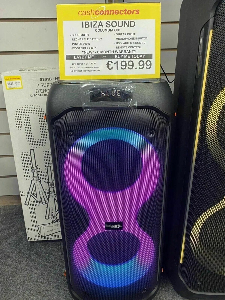 Ibiza Columba 600W Portable BT Boombox NEW - Image 2