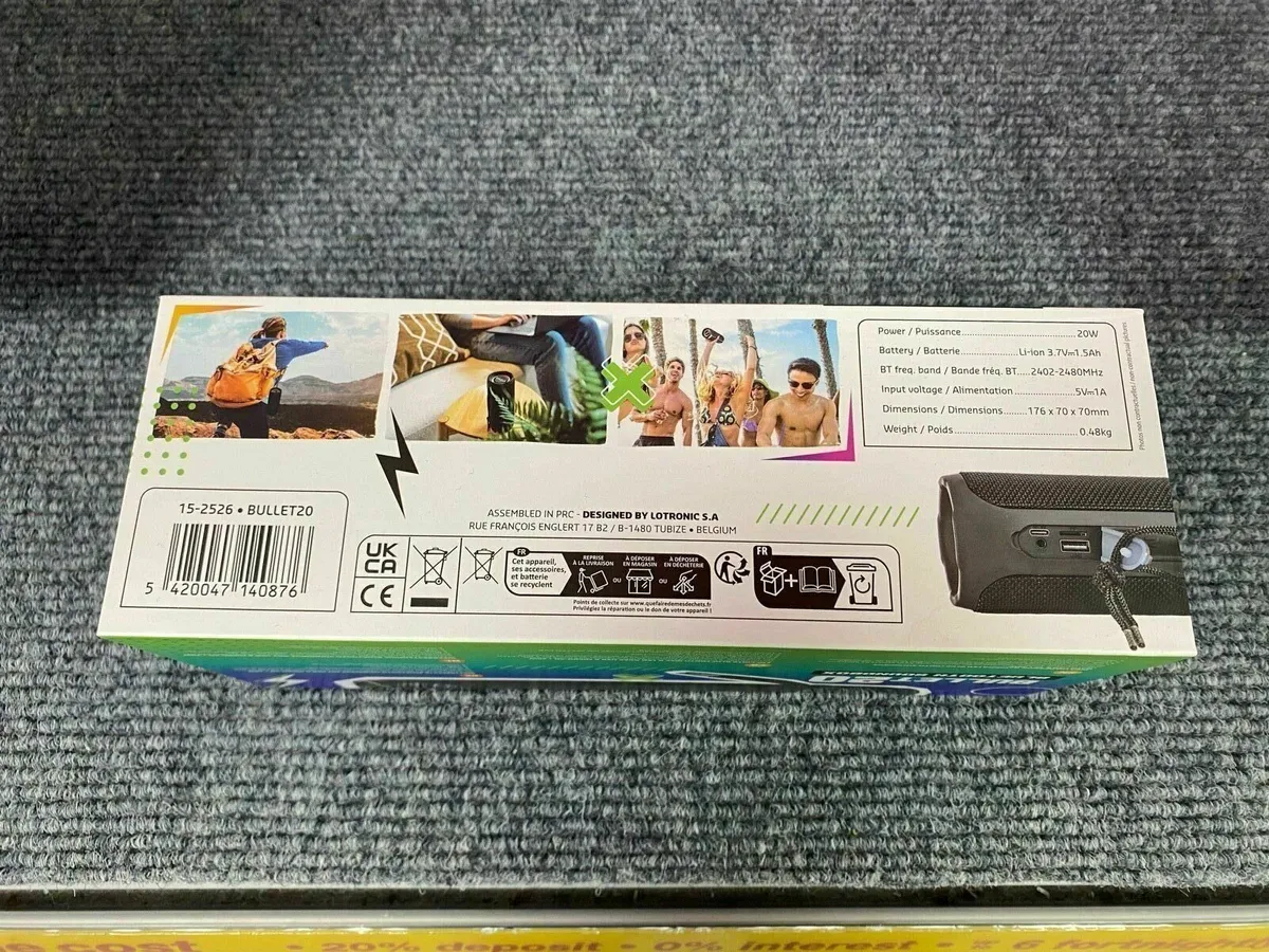 IBIZA Bullet20 20W Bluetooth Speaker - Image 2