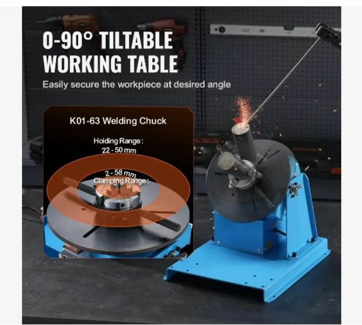 Rotary Welding Positioner 10KG, 0-90° Welding - Image 4