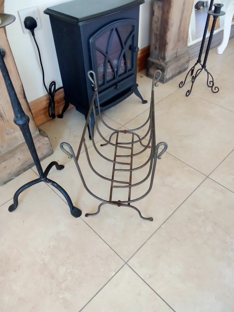 Cast iron log basket - Image 3