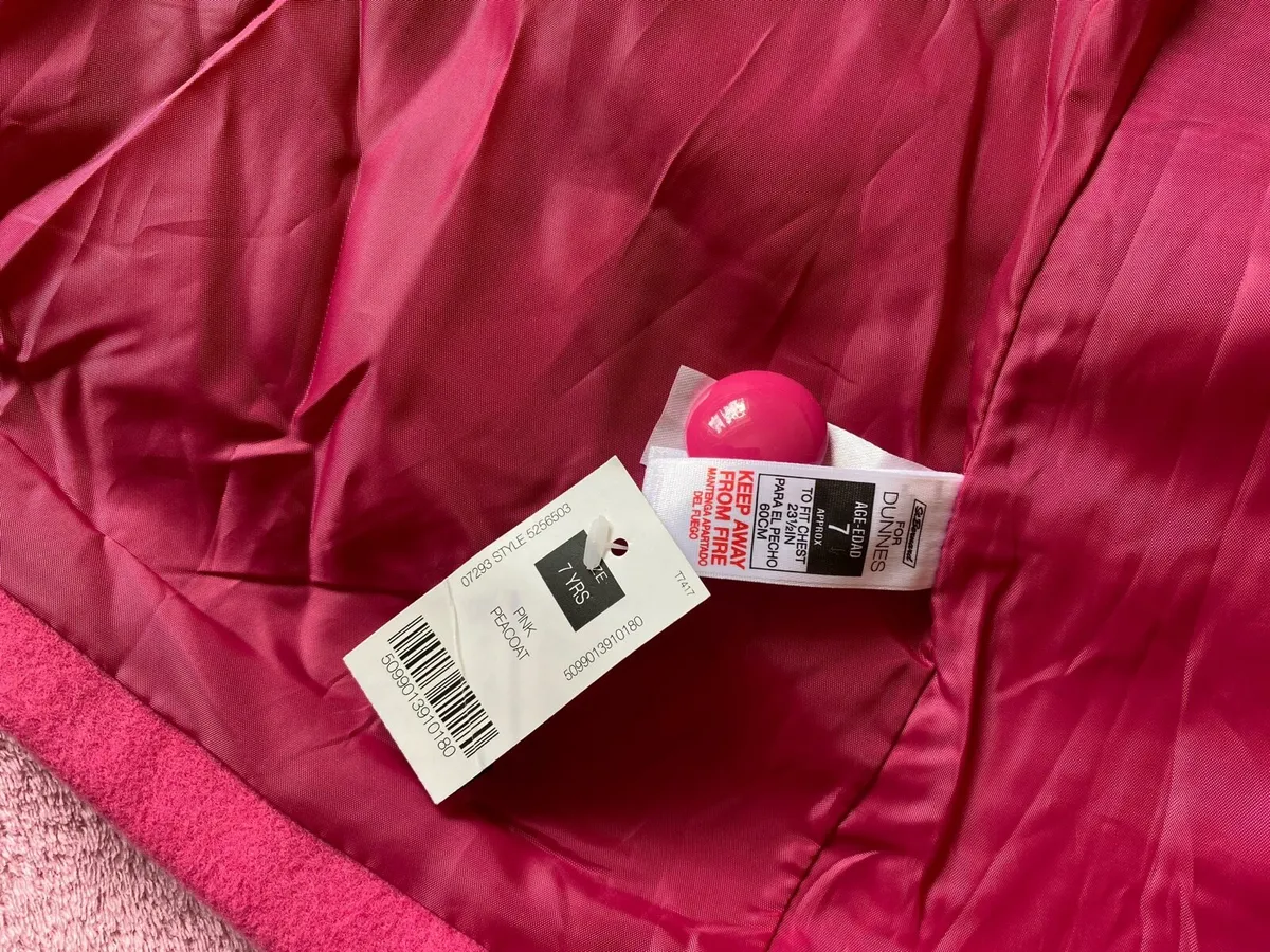 Girl’s Brand New Pink Elegant Peacoat Dunnes - Image 2