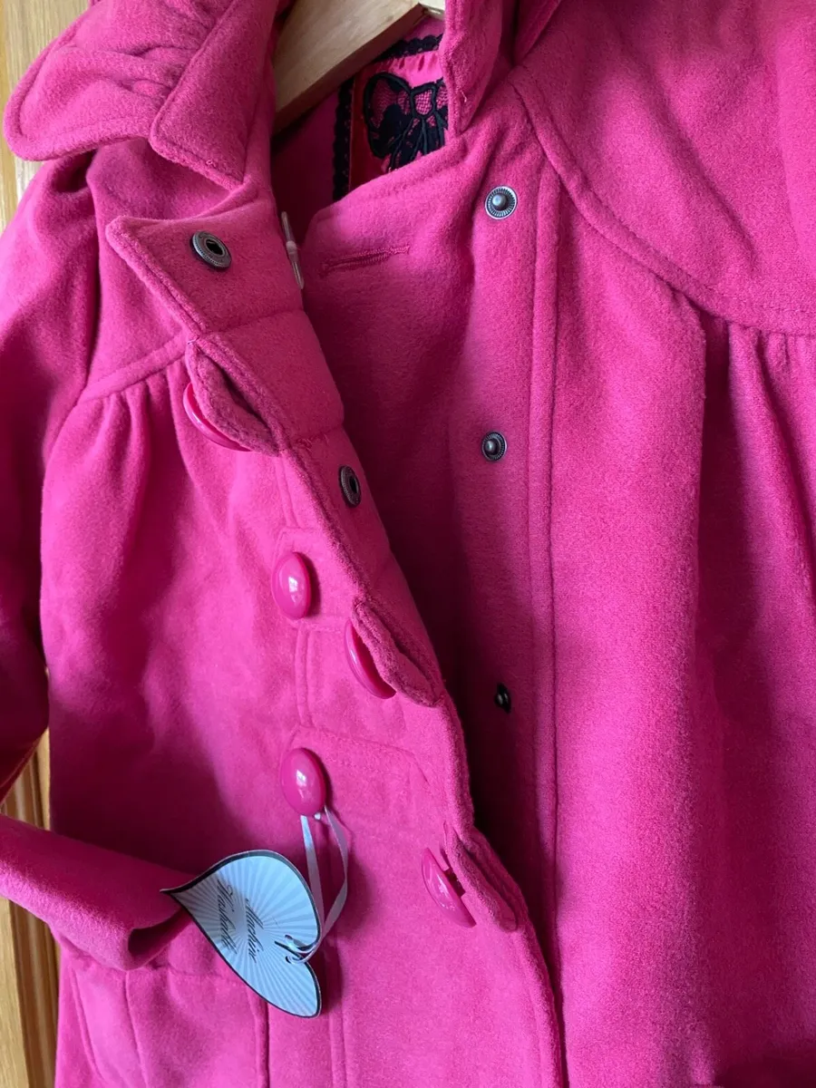 Girl’s Brand New Pink Elegant Peacoat Dunnes - Image 4