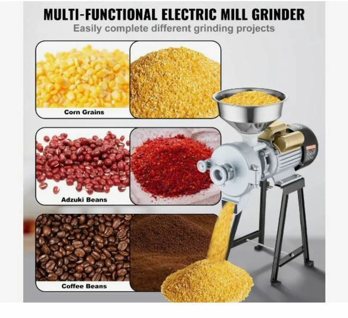 Electric Grain Mill Grinder, 3000W - Image 3