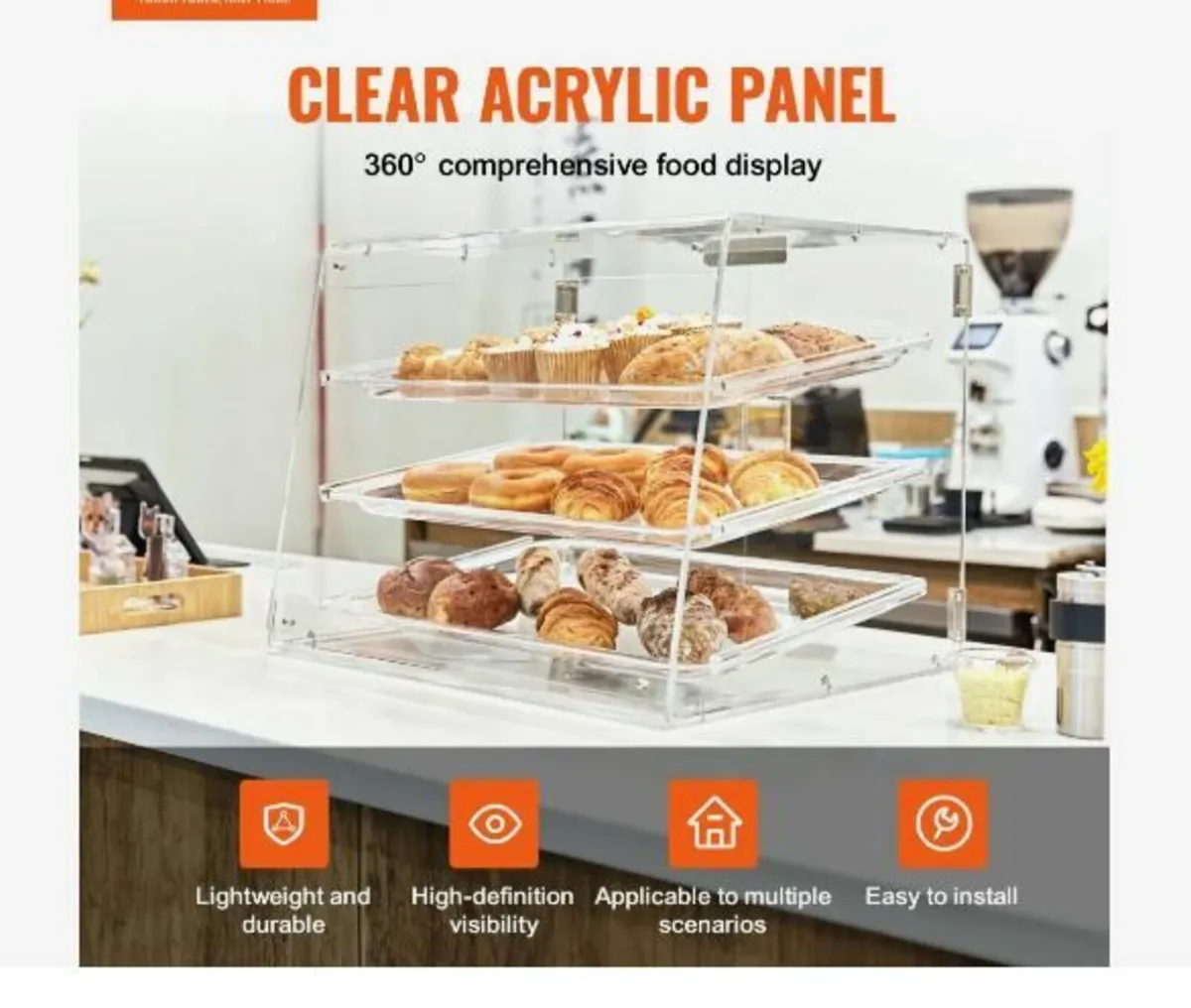 Pastry Display Case, 3-Tier Commercial - Image 2