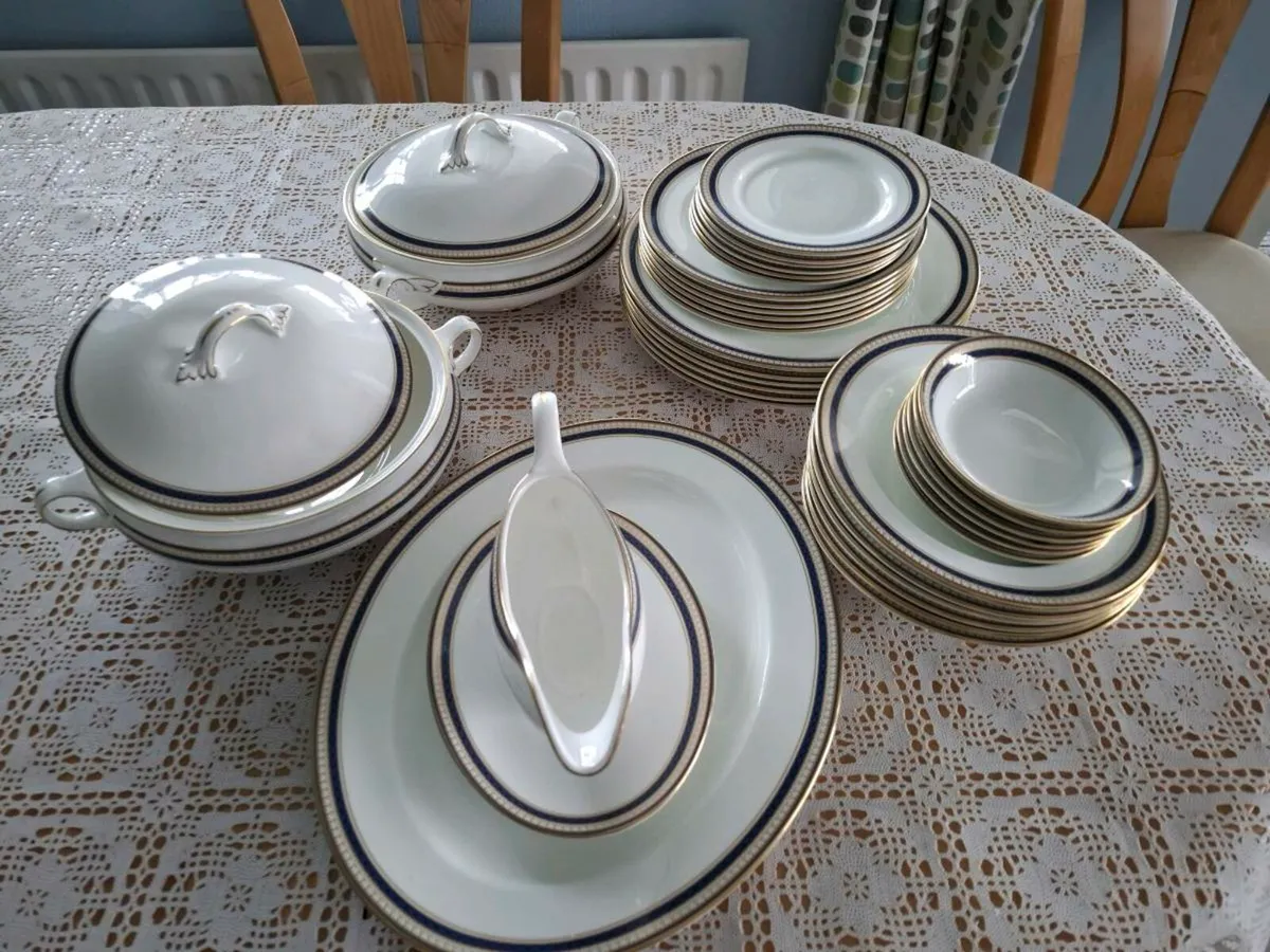 Ansley blue orient dinner service - Image 1