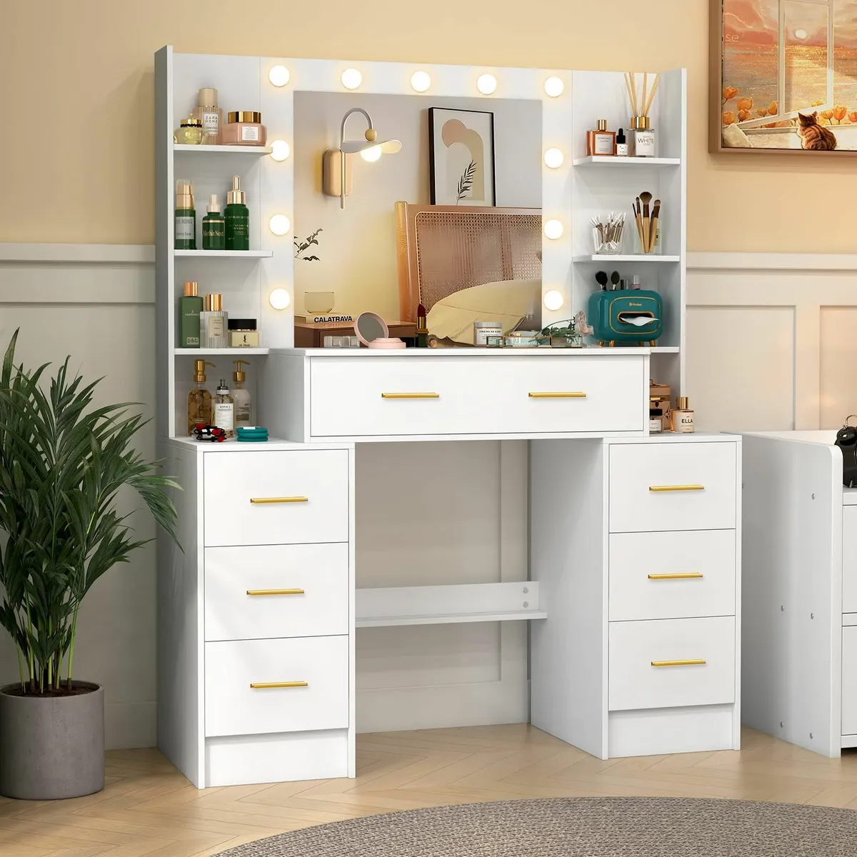 Large Dressing Table Mirror anity Desk Lights - Image 4