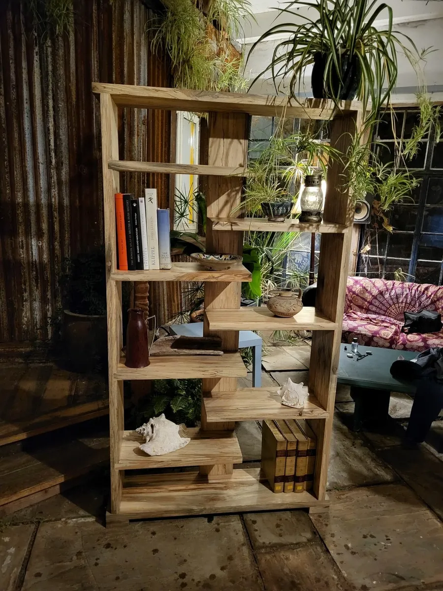 Shelving Unit – Reclaimed Spalted Beech - Image 2