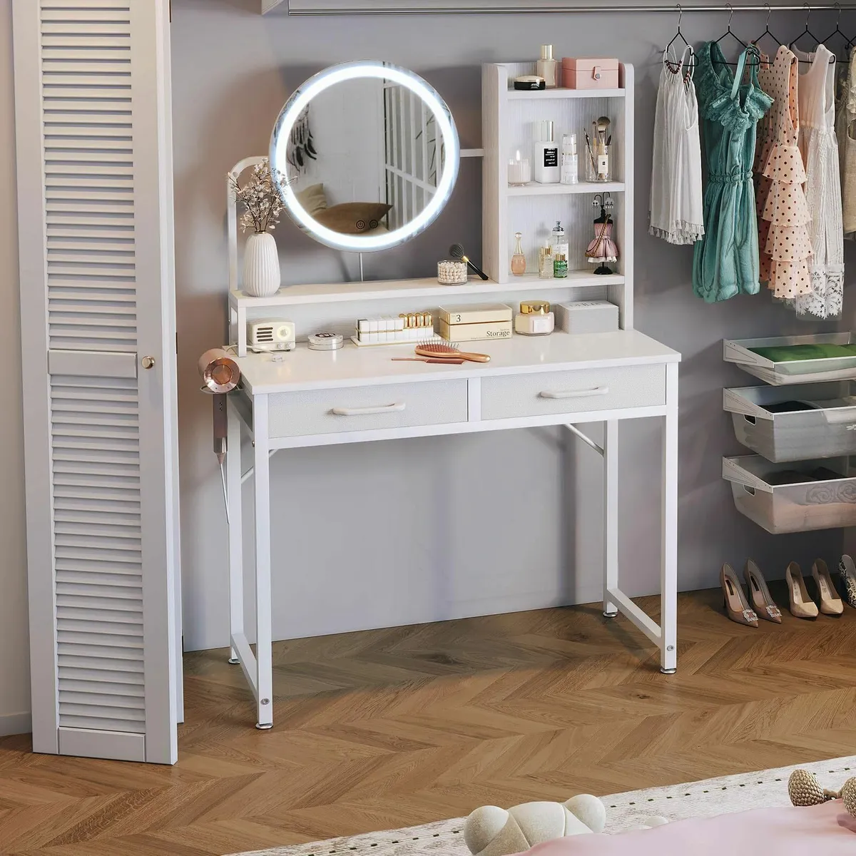 Dressing Table height-adjustable Mirror LED Lights - Image 4