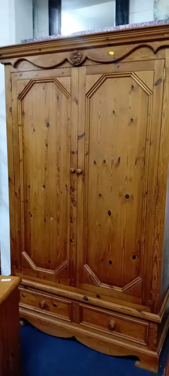 Large Solid Pine Wardrobe - Image 1