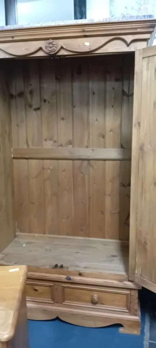 Large Solid Pine Wardrobe - Image 2