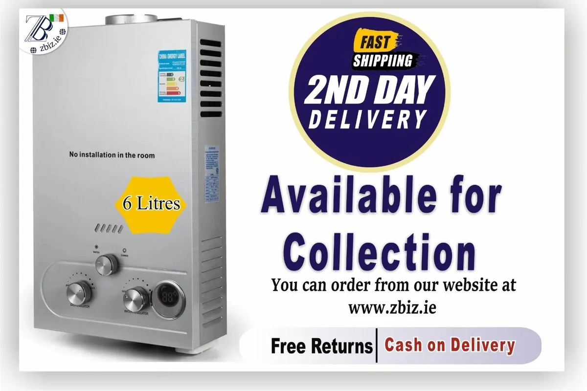 6L Instant Gas Hot Water Heater Tankless Boiler - Image 1