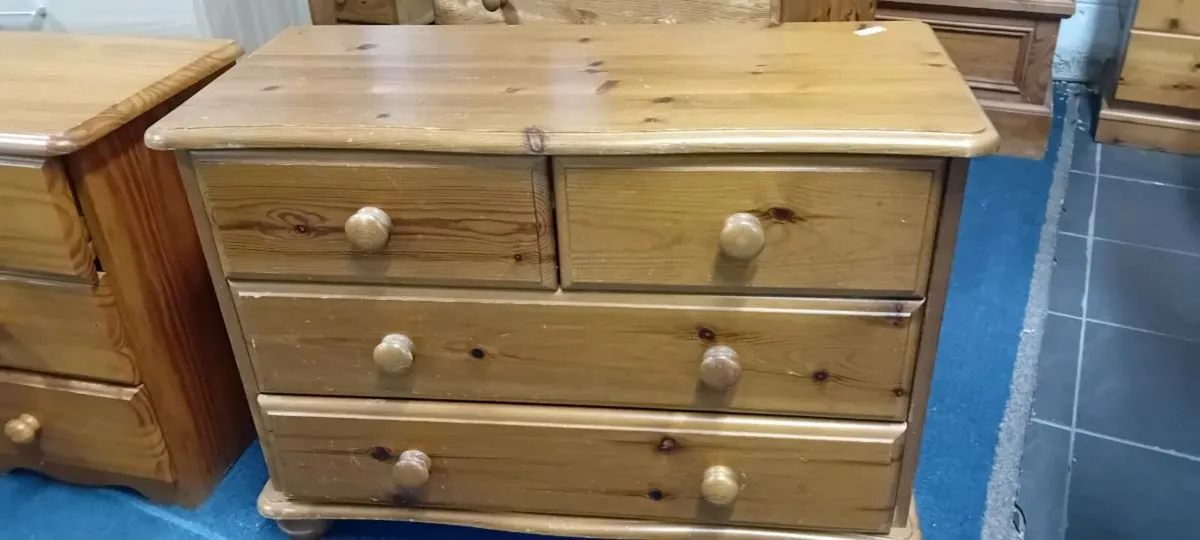 Solid Pine Chest Of Drawers