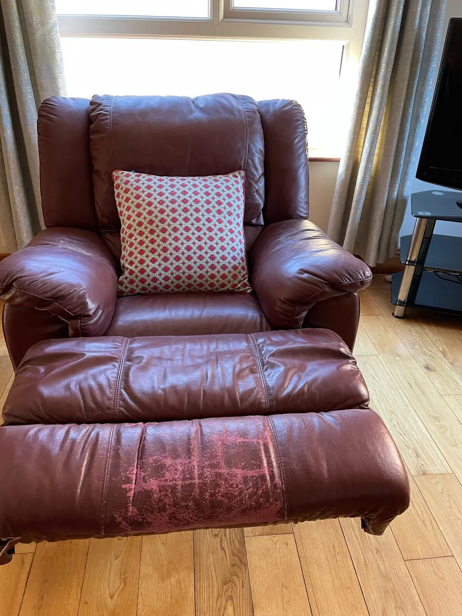 Three piece leather suite - Image 2