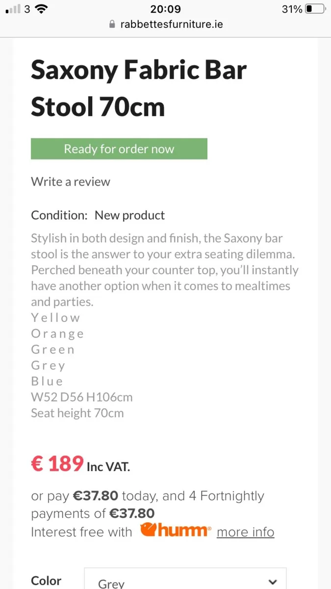 Pair of Kitchen island/ bar stools €110 - Image 2