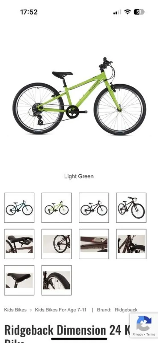 Ridgeback Mountain Bike 24" Kids 7-11 - Image 1