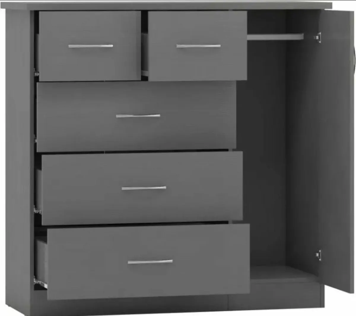 Nevada 5 Drawer Low Wardrobe. Free delivery 🚚 - Image 3