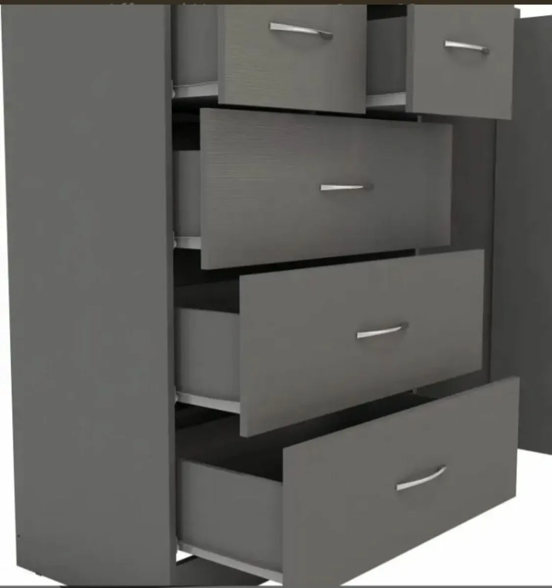 Nevada 5 Drawer Low Wardrobe. Free delivery 🚚 - Image 4