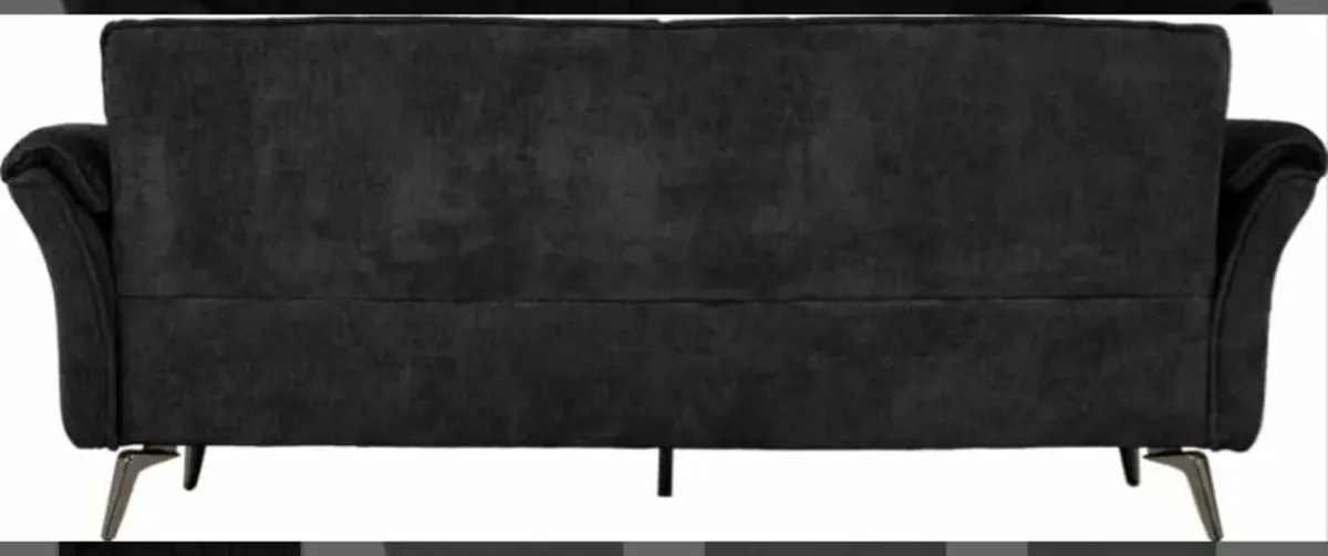 Amalfi 3 Seater Sofa Black Fabric. Free delivery - Image 2