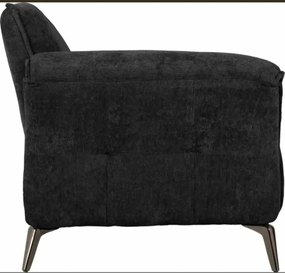 Amalfi 3 Seater Sofa Black Fabric. Free delivery - Image 3