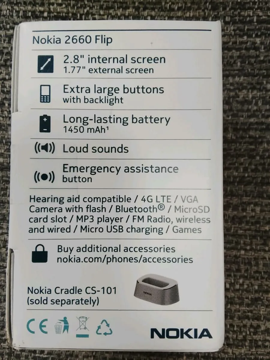 Unlocked Nokia 2660 Flip Phone - Image 4