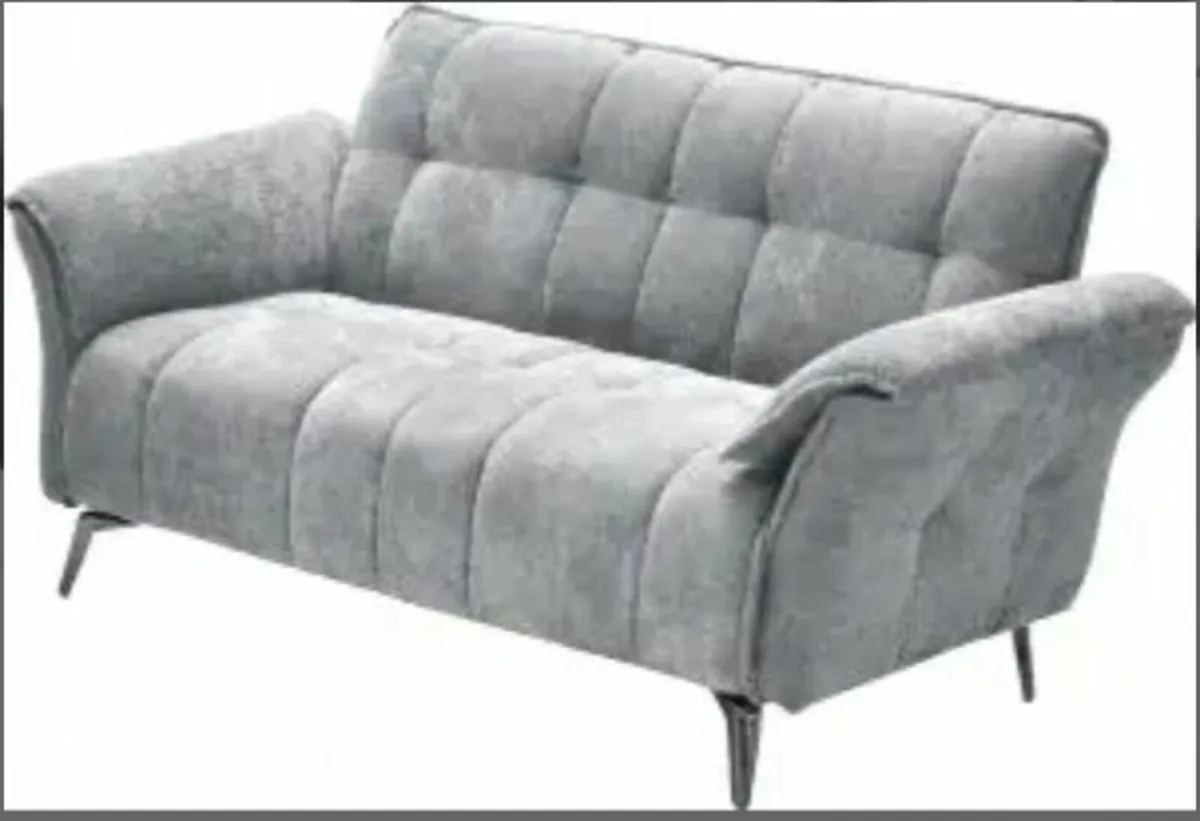 Amalfi 3 Seater Sofa Grey Fabric. Free home  🚚 - Image 1