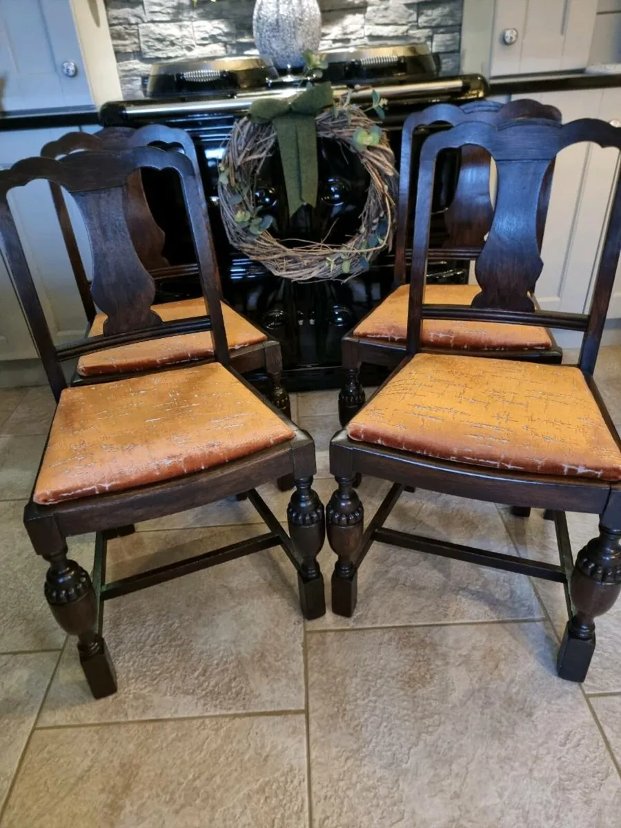 Stunning Teak Chairs x 5 - Image 2