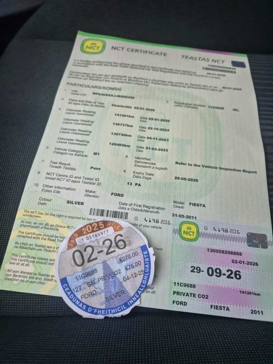 Ford fiesta new nct tax low km - Image 3