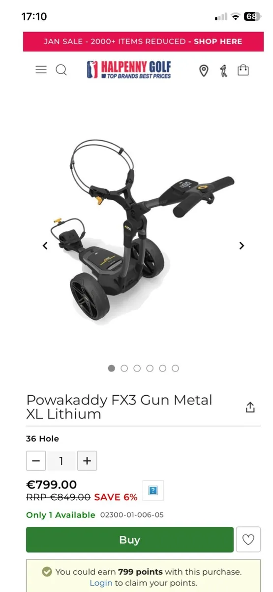 Powacaddy FX3 Electric Golf Trolly - Image 4