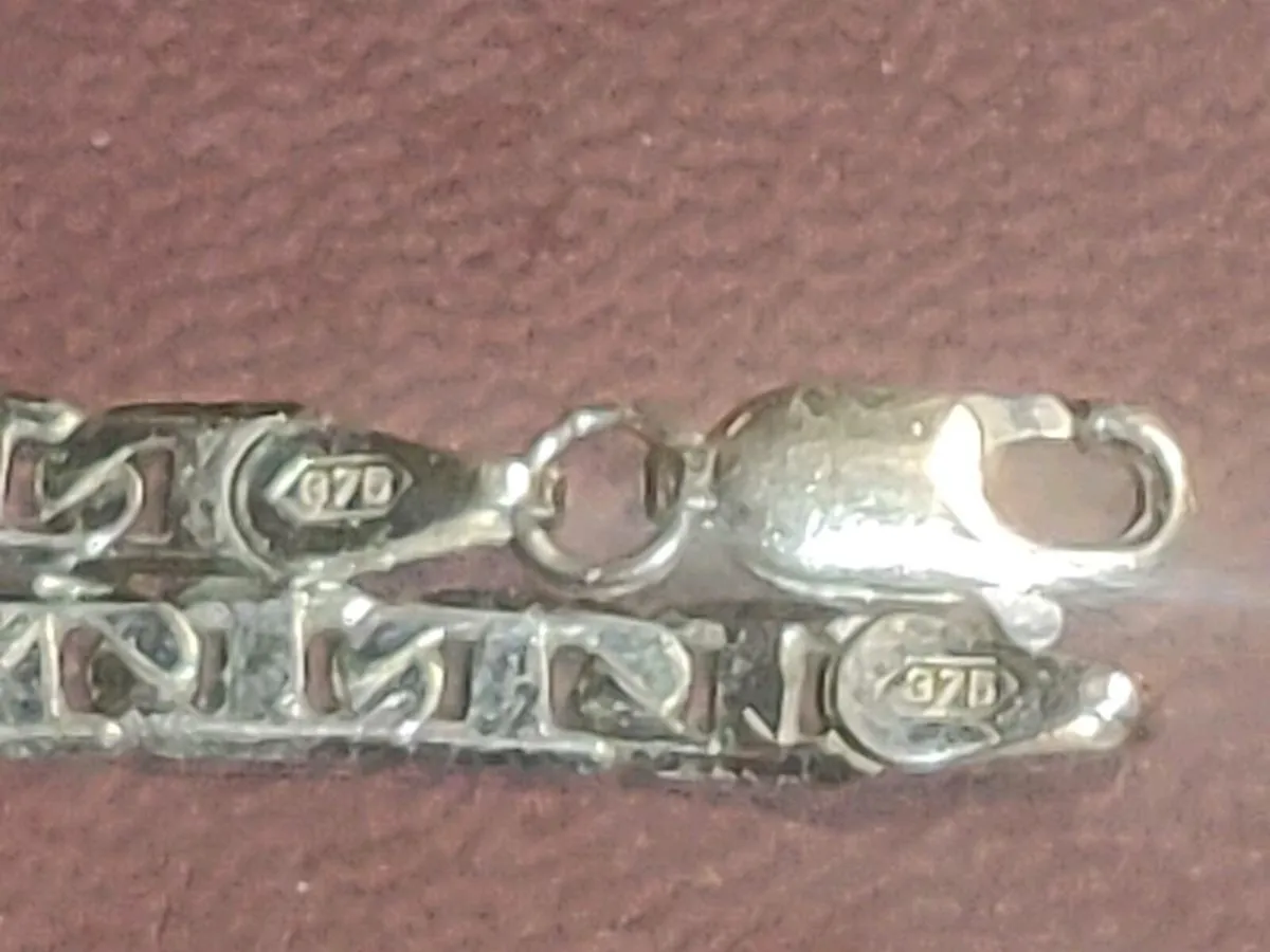 GREEK LINK, 9CT White Gold 11.89g 20"New Chain ! - Image 3