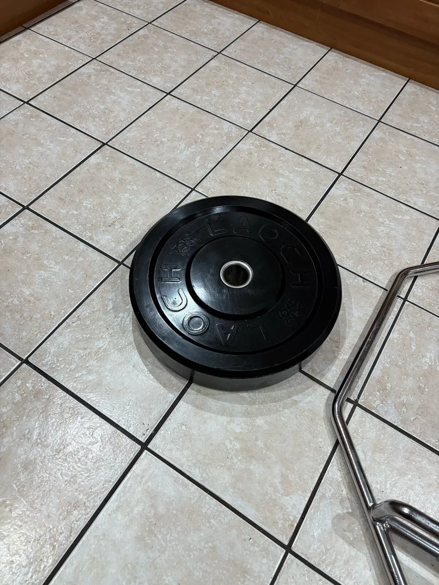 OLYMPIC 20KG HEX  BAR + ROGUE WEIGHT BELT + PLATES - Image 3