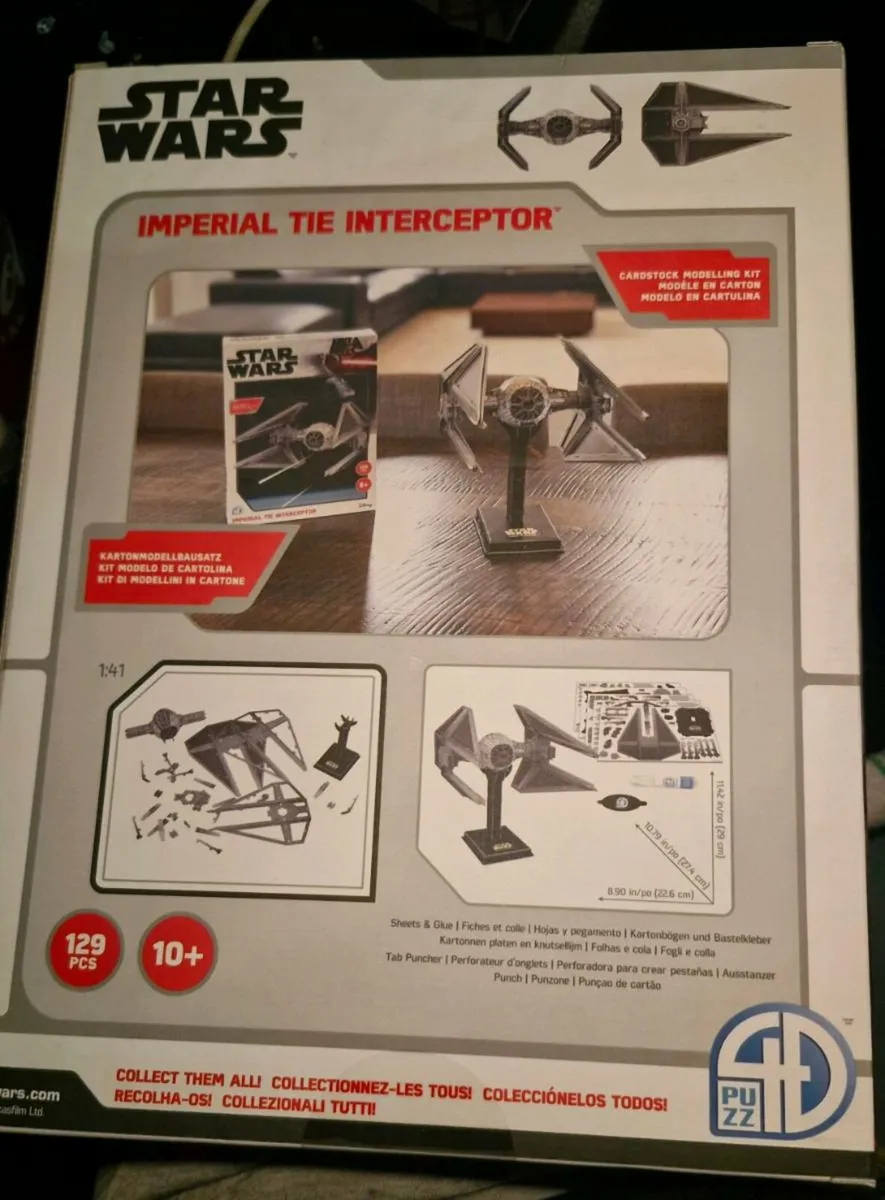 Star Wars Imperial TIE Interceptor 3D Puzzle 129 P - Image 4