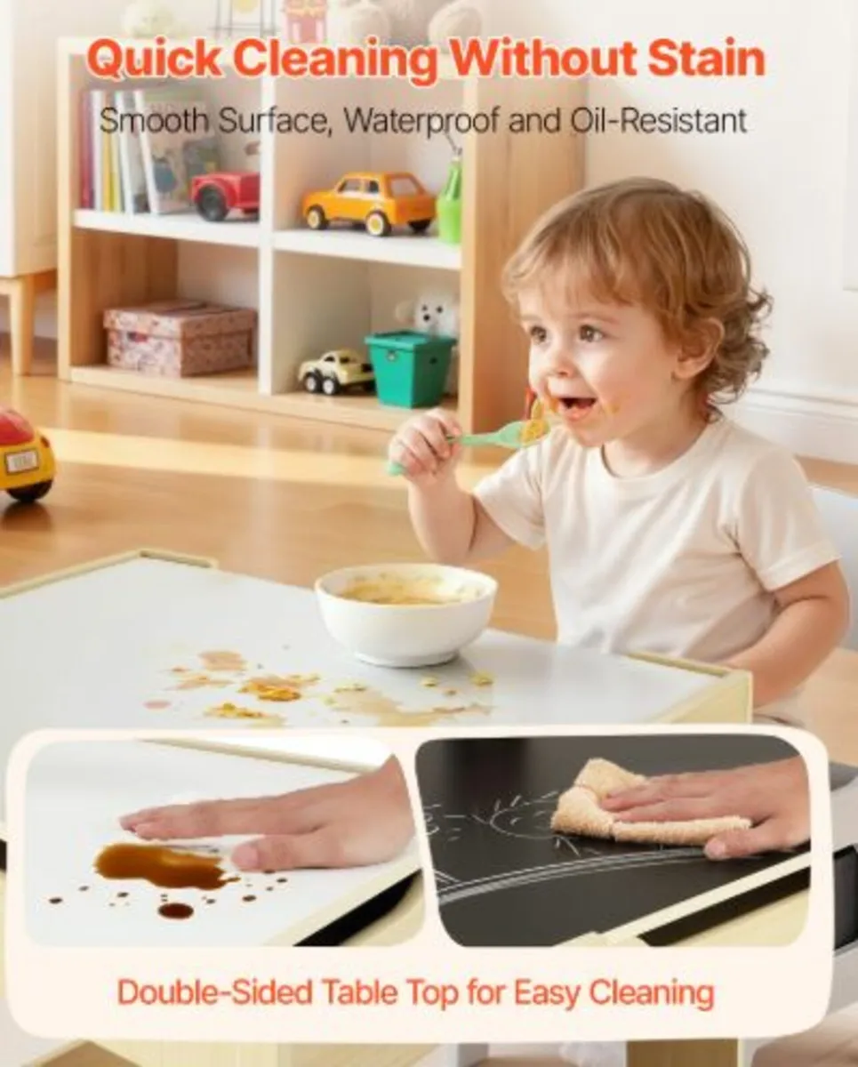 Kids Table and2 Chairs Set,Toddler Table and Chair - Image 3
