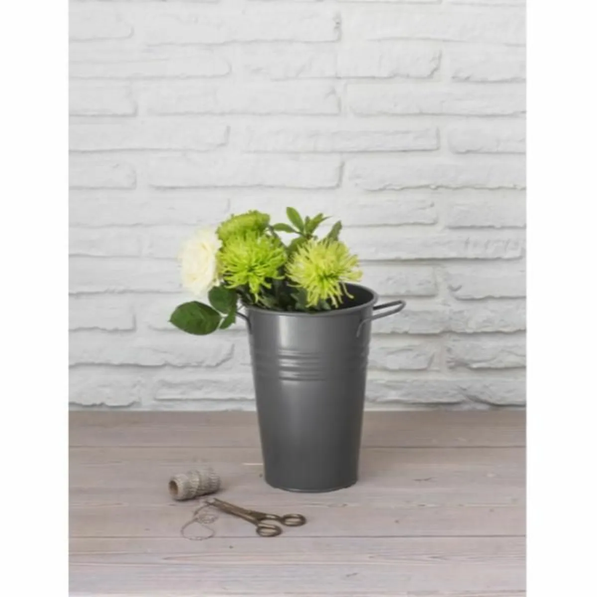 Classic Florist Bucket 29cm Charcoal – GT44 - Image 1