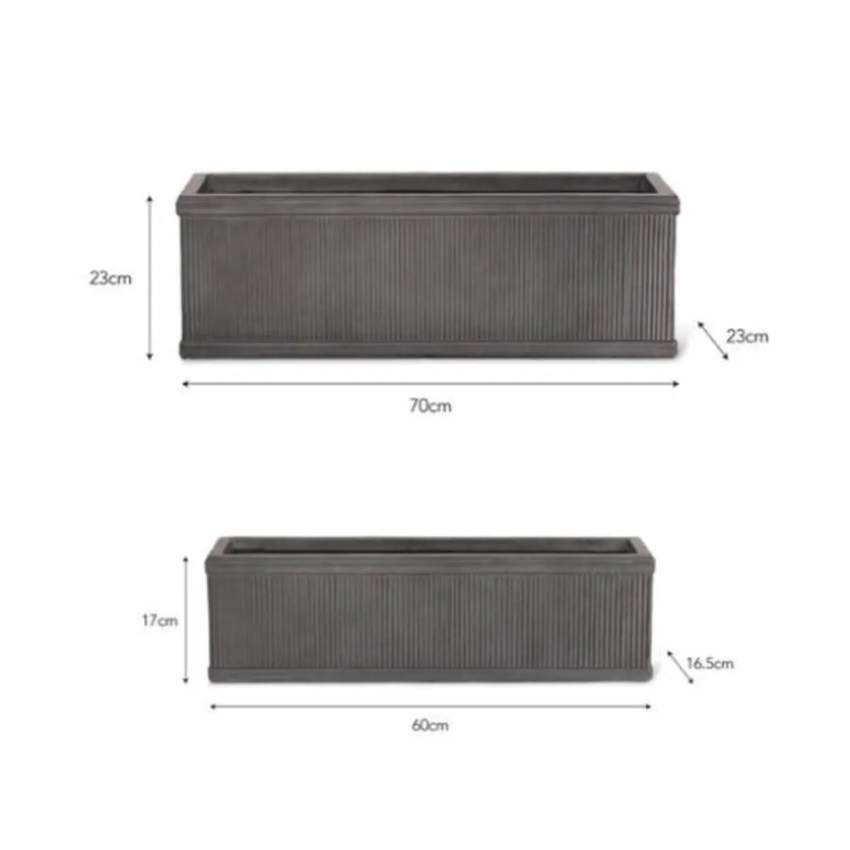 Bathford Troughs set of 2 Black – GT8 - Image 2