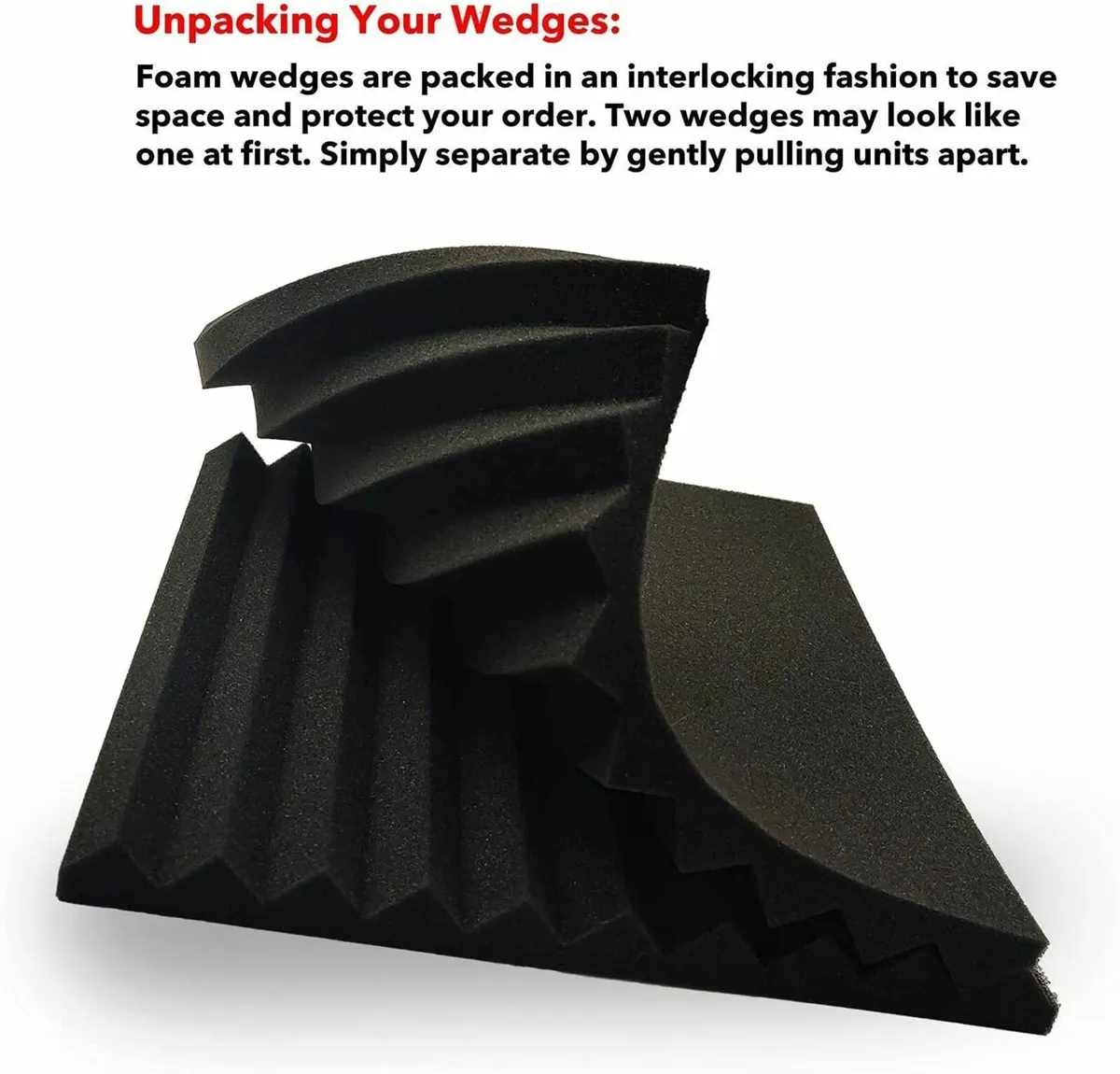 12 Pack Acoustic Foam Panels1"X12"X12" - Image 2