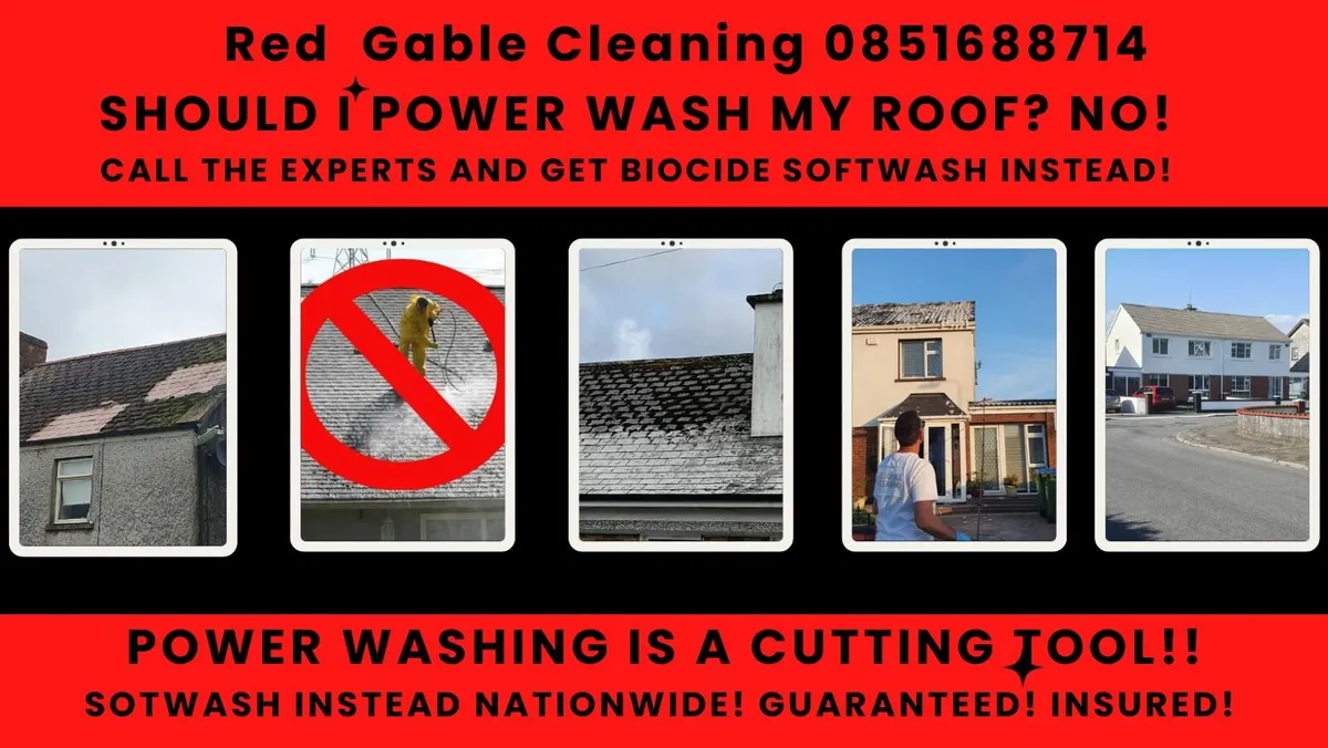 Don't power wash your roof. Safe roof cleaning! - Image 3