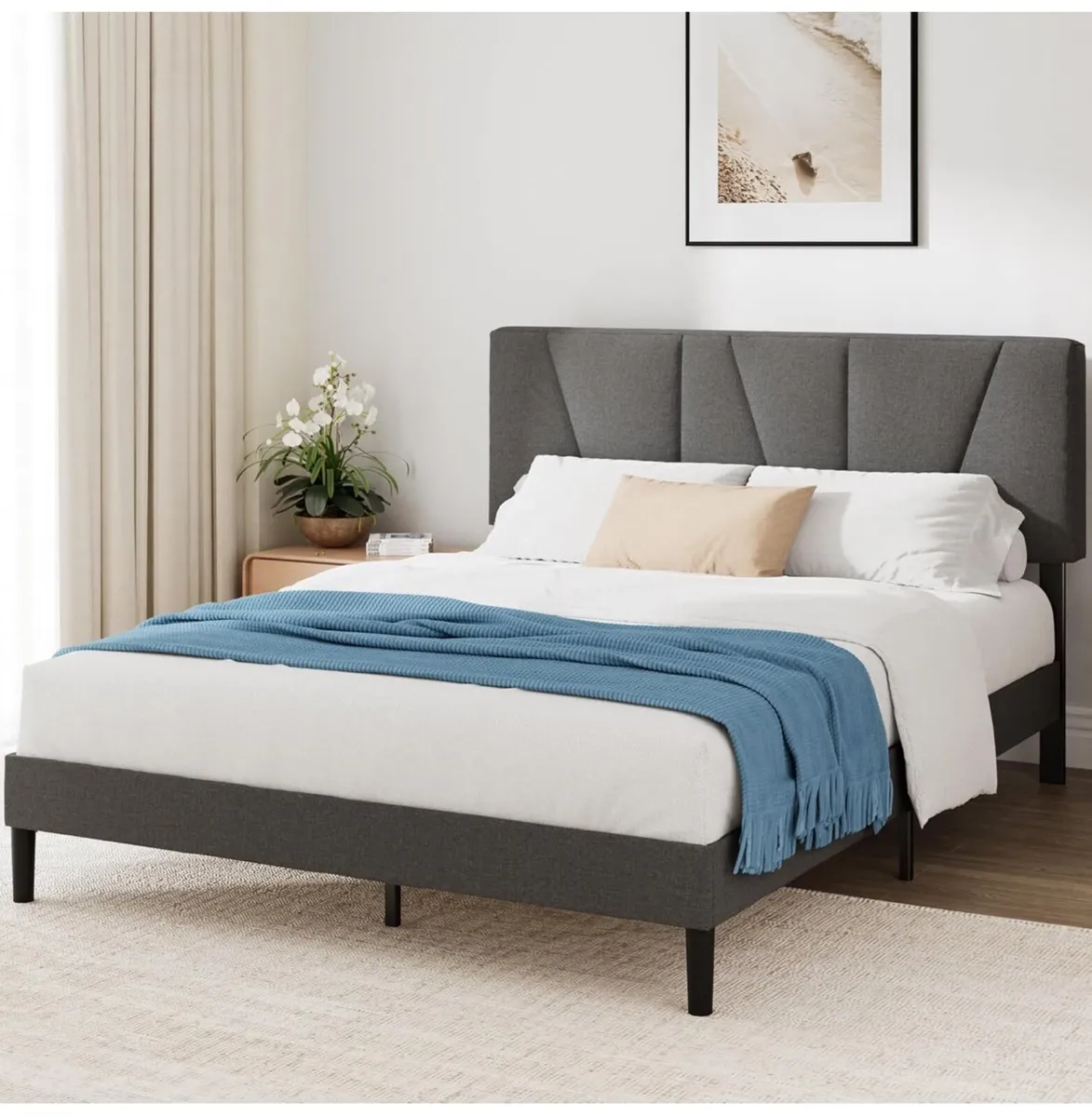 Double Bed Frame with Headboard - Image 1