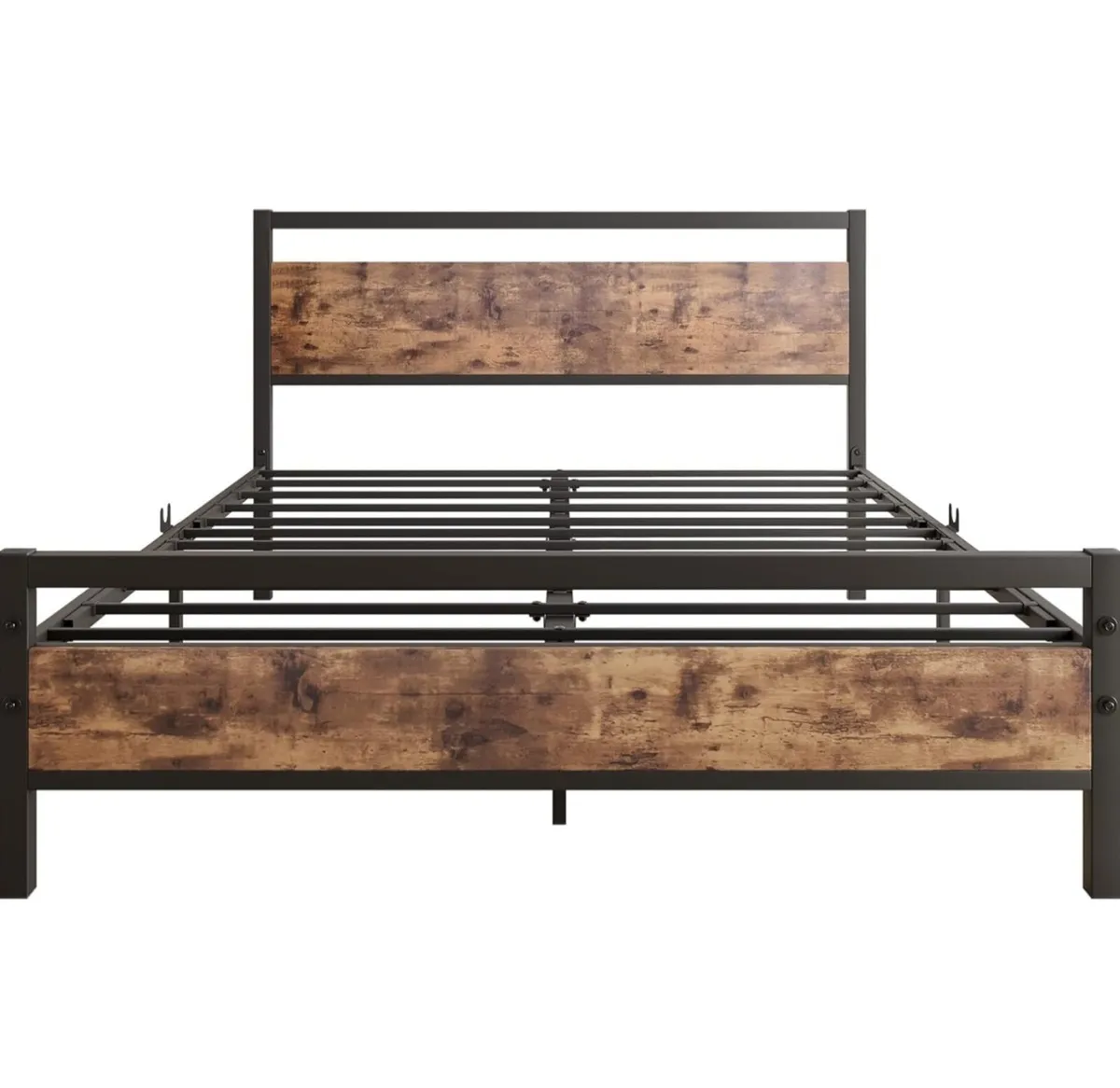 Double Bed Frames with Wood Headboard - Image 3