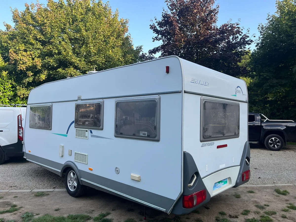 RARE Hymer 4 Berth Fixed Single Beds Caravan - Image 3