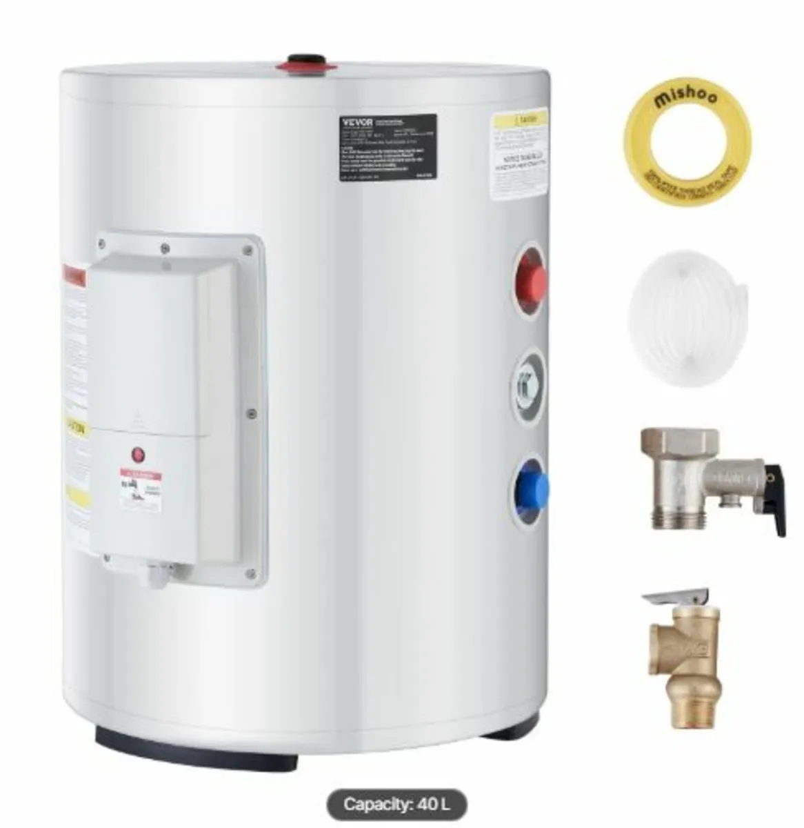 Electric Water Heater, 10 Gallon Tank Instant Hot - Image 1