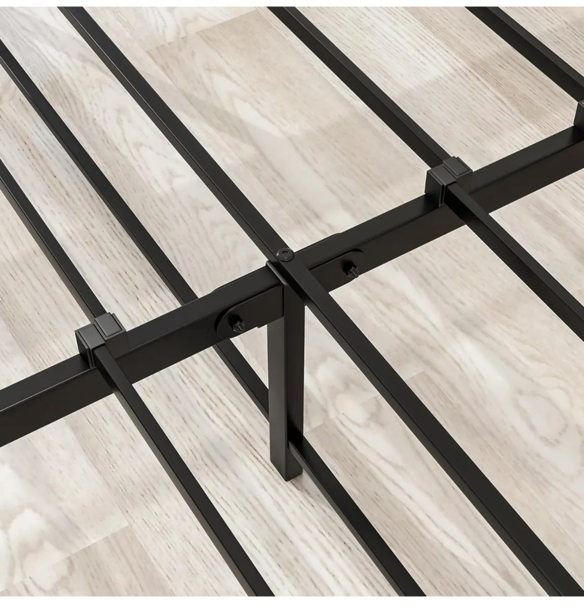 Double Bed Frame with Wooden Headboard - Image 4