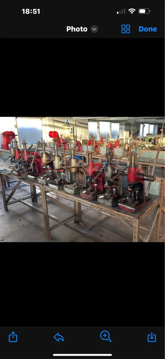 Jones & shipman arbour press with tooling 5T/10T - Image 1