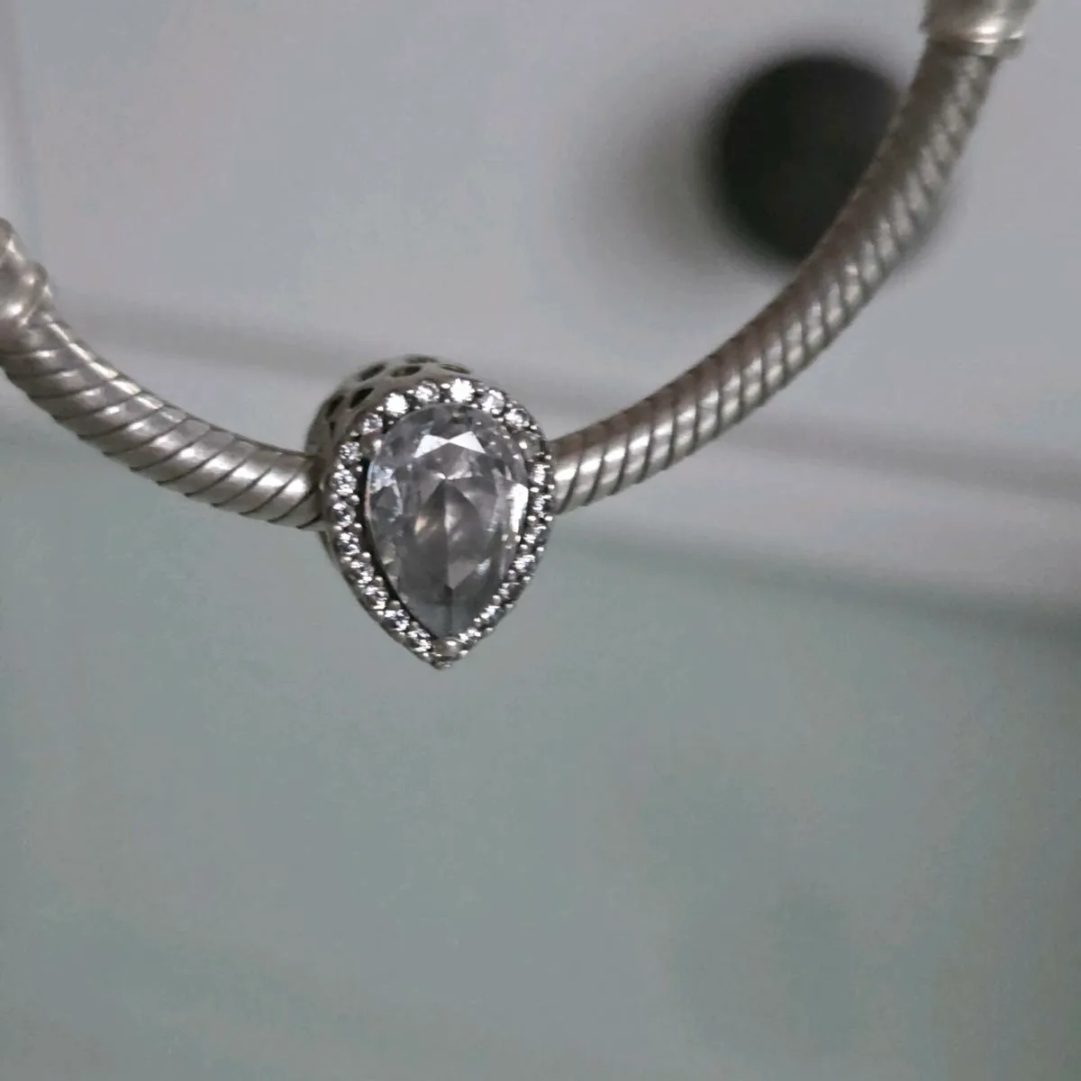 Pandora 
sparkling teardrop halo charm - Image 2